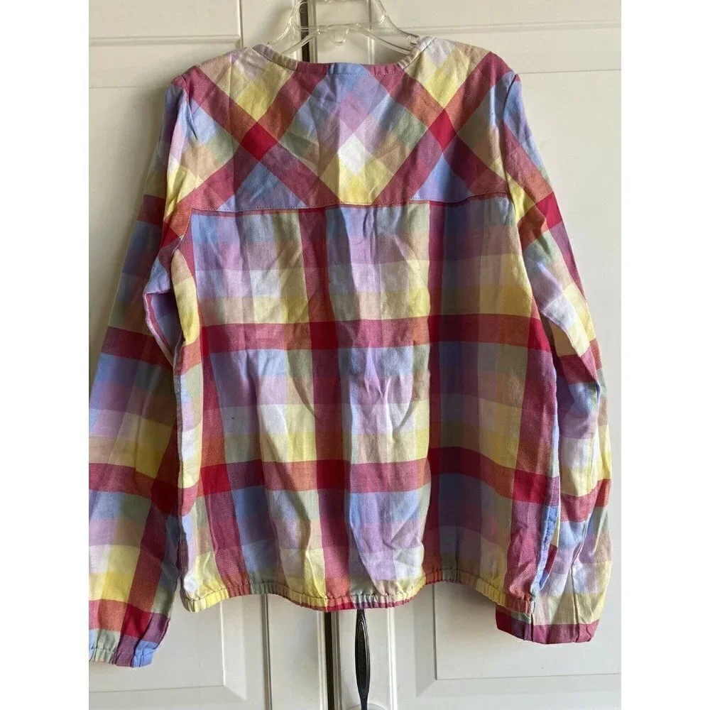 LL Bean Girl’s‎ Top Size 10 Colorful Lightweight Cotton Blouse